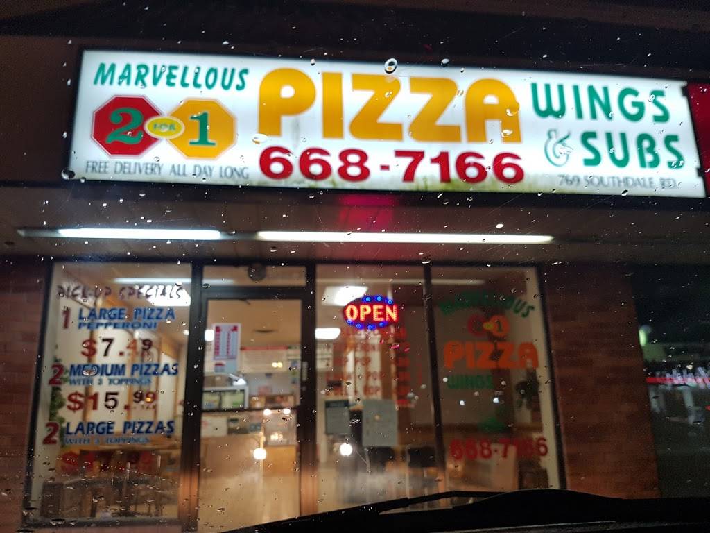 Marvellous 2 For 1 Pizza & Wings | restaurant | 769 Southdale Rd E, London, ON N6E 3B9, Canada | 5196687166 OR +1 519-668-7166