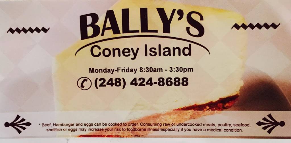 Ballys Coney Island Inc | restaurant | 16250 Northland Dr, Southfield, MI 48075, USA | 2484248688 OR +1 248-424-8688
