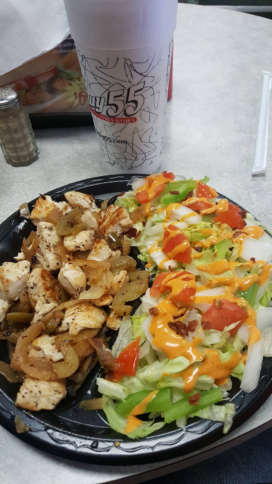 Hwy 55 Burgers Shakes & Fries | restaurant | 1803 Wayne Memorial Dr, Goldsboro, NC 27534, USA | 9197347801 OR +1 919-734-7801