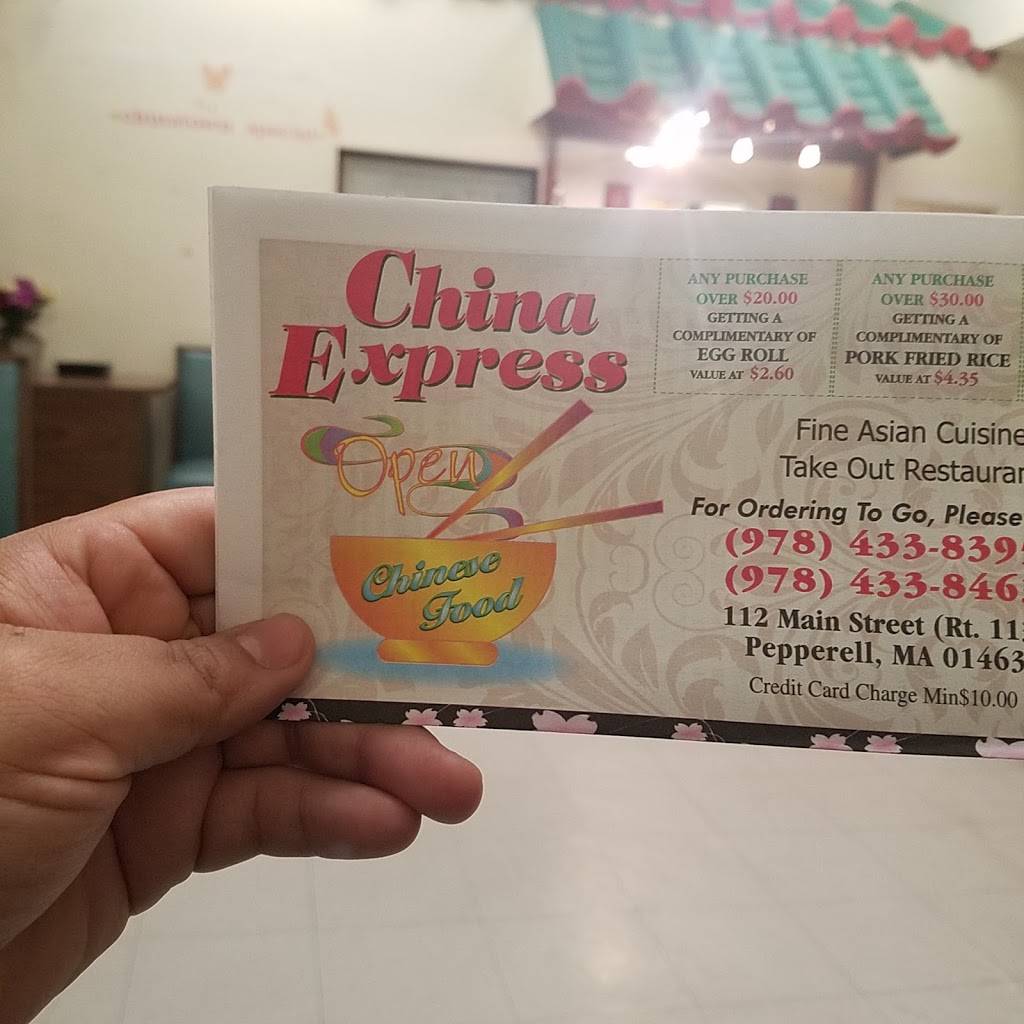 China Express Restaurant | restaurant | 112 Main St, Pepperell, MA 01463, USA | 9784338395 OR +1 978-433-8395