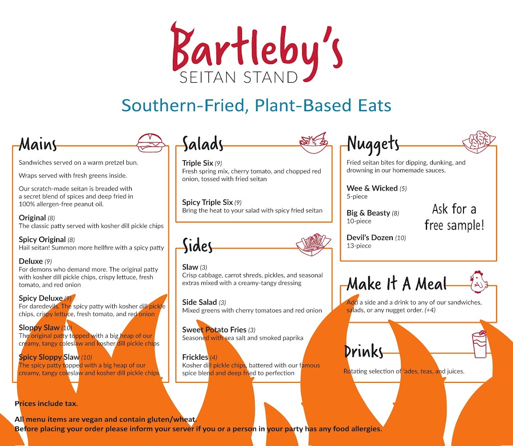 Bartleby’s Seitan Stand | restaurant | 617 N College Ave, Fayetteville, AR 72701, USA | 6173955638 OR +1 617-395-5638