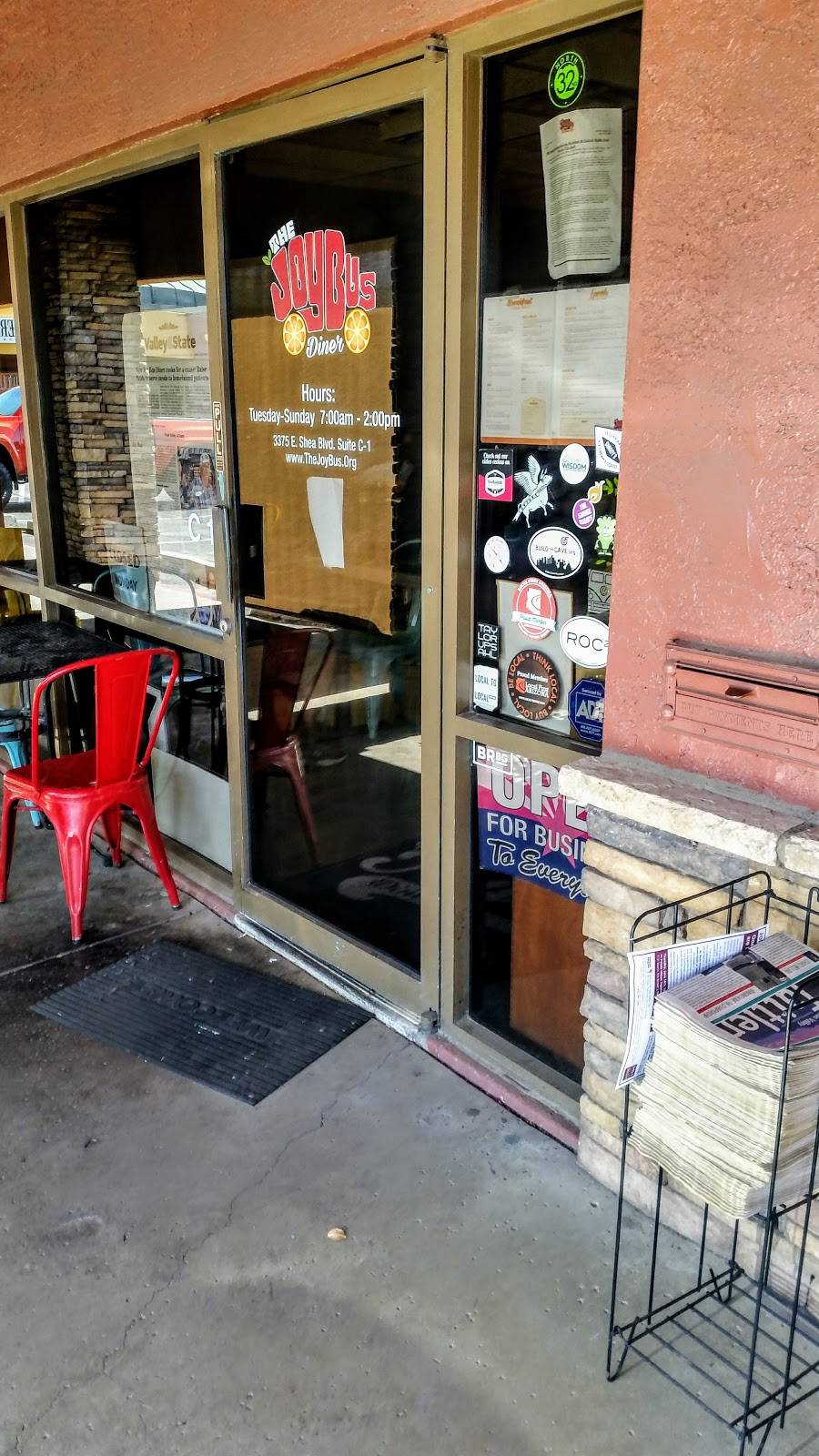 The Joy Bus Diner | restaurant | 3375 E Shea Blvd c1, Phoenix, AZ 85028, USA | 6025955884 OR +1 602-595-5884