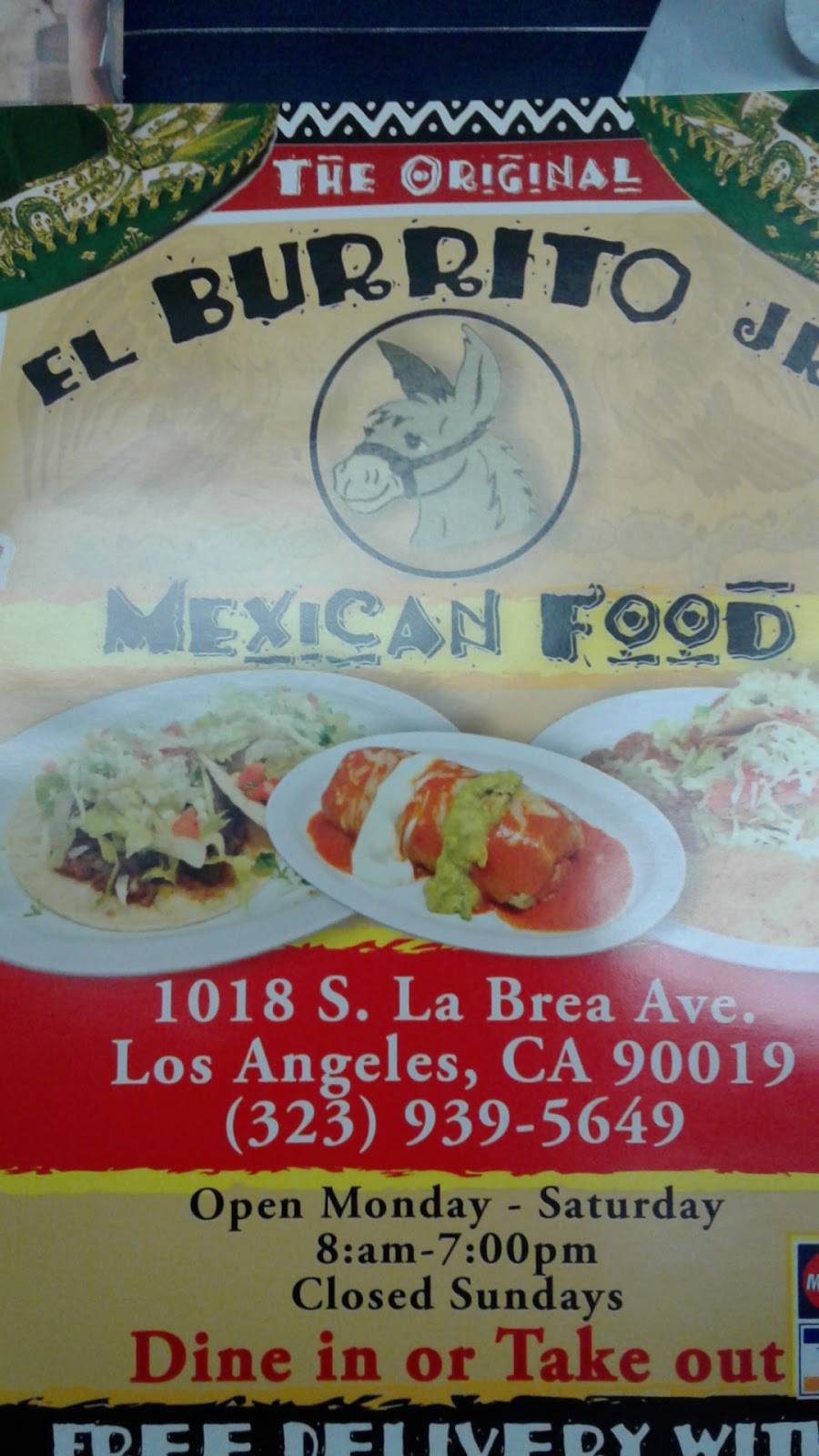 El Burrito Jr | restaurant | 1018 South La Brea Ave, Los Angeles, CA 90019, USA | 3239395649 OR +1 323-939-5649