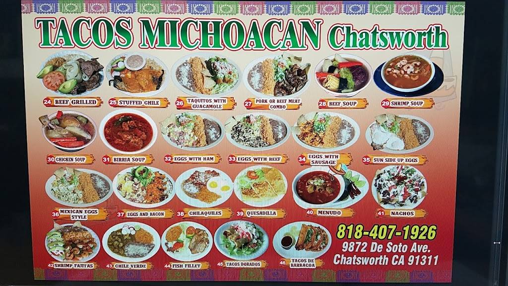 Carnitas Michoacan | restaurant | 9872 De Soto Ave, Chatsworth, CA 91311, USA | 8184071926 OR +1 818-407-1926