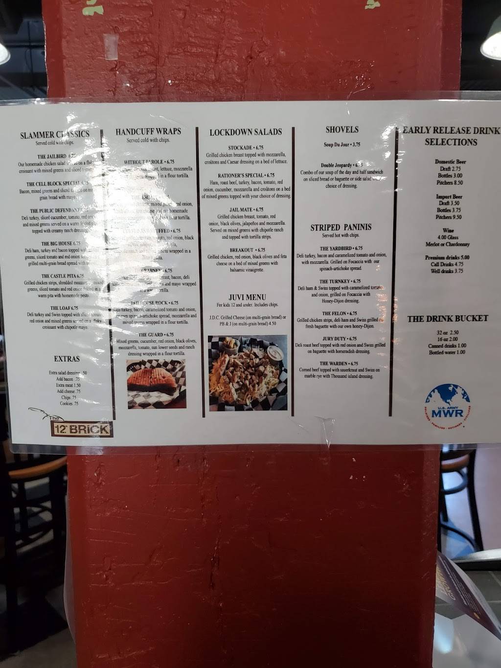 The 12th Brick Grille | restaurant | 310 McPherson Ave, Fort Leavenworth, KS 66027, USA | 9136842293 OR +1 913-684-2293