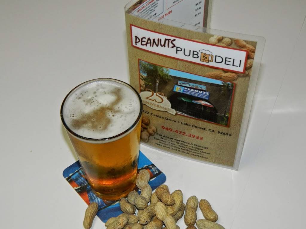 Peanuts Pub & Deli | restaurant | 22722 Centre Dr A, Lake Forest, CA 92630, USA | 9494723922 OR +1 949-472-3922