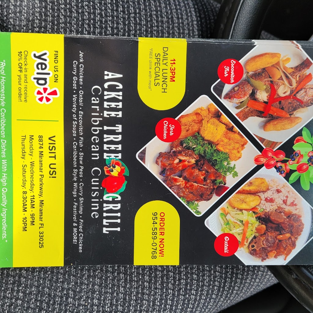Ackee Tree Grill | restaurant | 8874 Miramar Pkwy, Miramar, FL 33025, USA | 9545890768 OR +1 954-589-0768