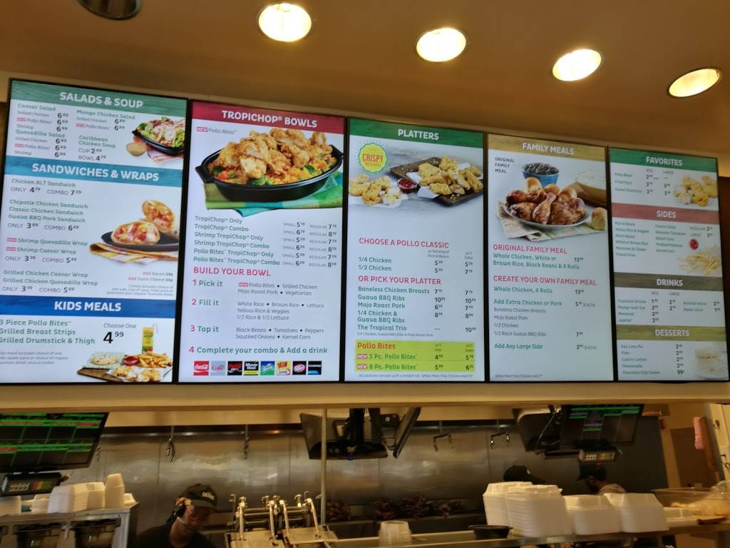 Pollo Tropical | restaurant | 20403 Biscayne Blvd, Aventura, FL 33180, USA | 3059359520 OR +1 305-935-9520