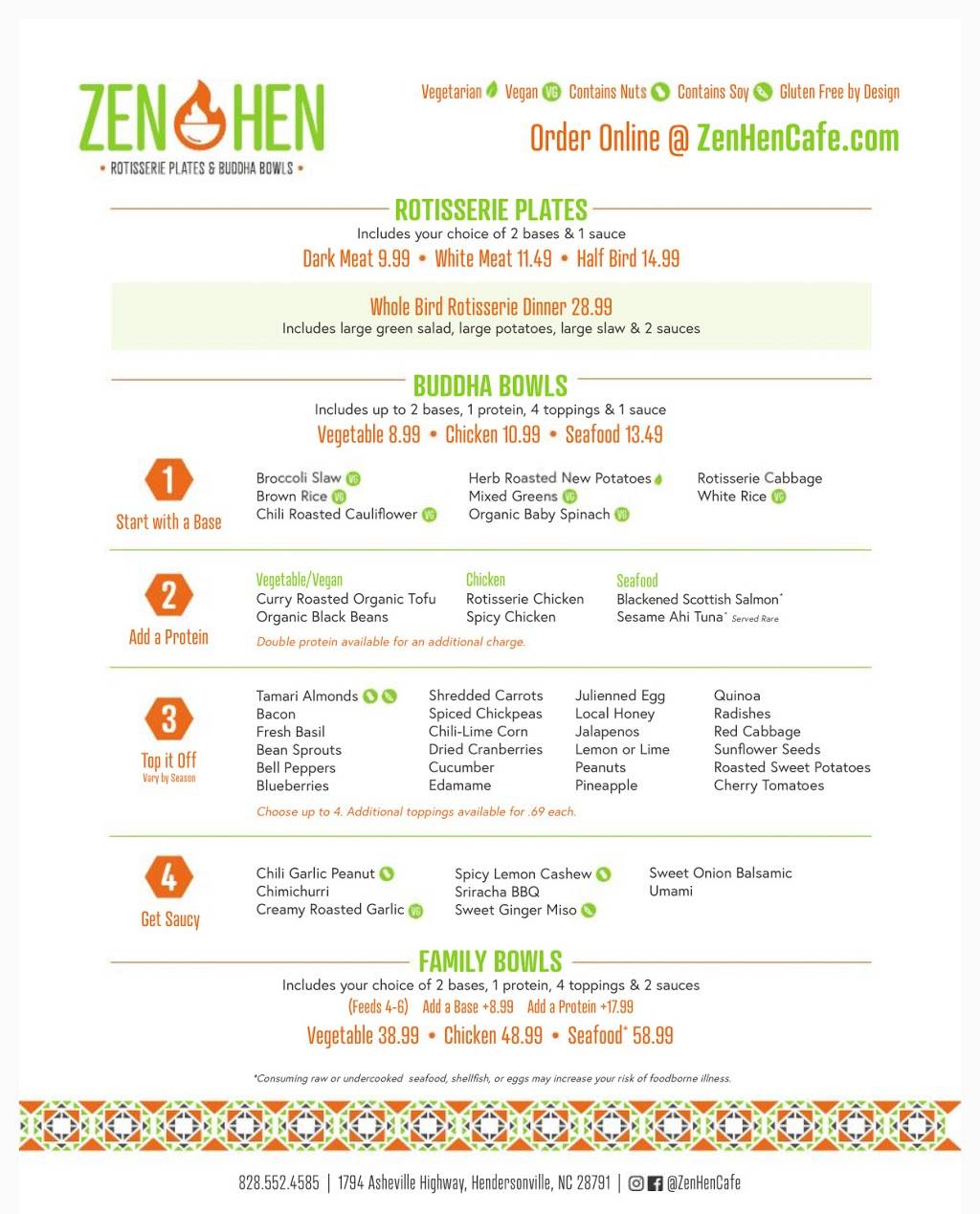 Zen Hen | restaurant | 1794 Asheville Hwy, Hendersonville, NC 28791, USA | 8285524585 OR +1 828-552-4585