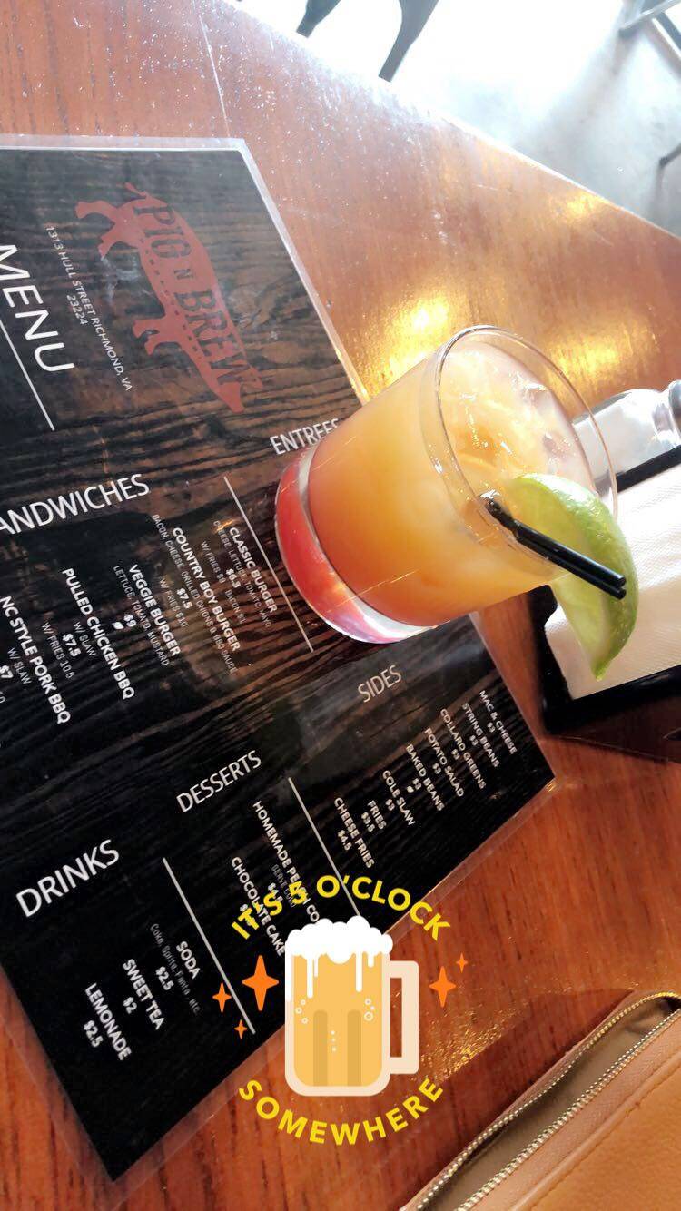 Pig and Brew | restaurant | 1313 Hull St, Richmond, VA 23224, USA | 8044472855 OR +1 804-447-2855