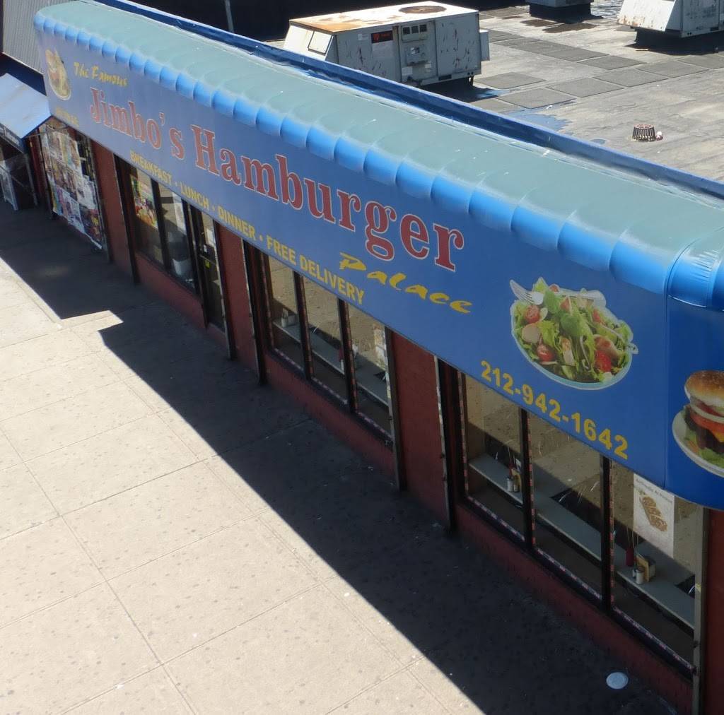 Jimbos Hamburger Palace | meal takeaway | 3869 10th Ave, New York, NY 10034, USA | 2129421642 OR +1 212-942-1642