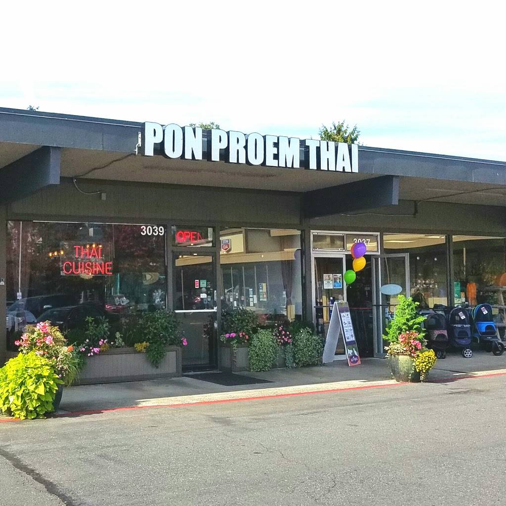 Pon Proem Thai Restaurant | restaurant | 3039 78th Ave SE, Mercer Island, WA 98040, USA | 2062368424 OR +1 206-236-8424