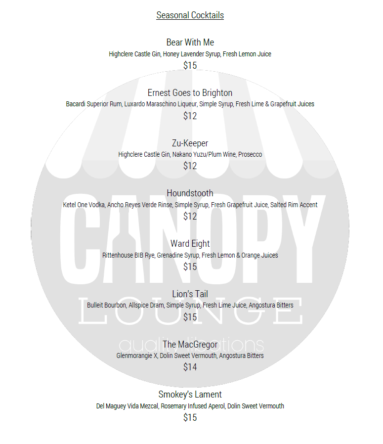 The Canopy Lounge | restaurant | 206 E St Paul St, Brighton, MI 48116, USA | 8102063765 OR +1 810-206-3765