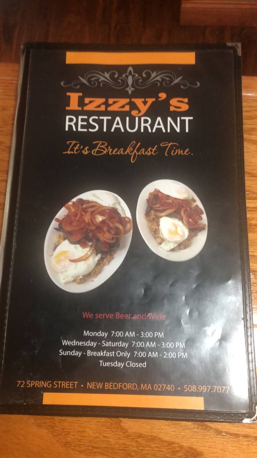 Izzys | restaurant | 72 Spring St, New Bedford, MA 02740, USA | 5089977077 OR +1 508-997-7077