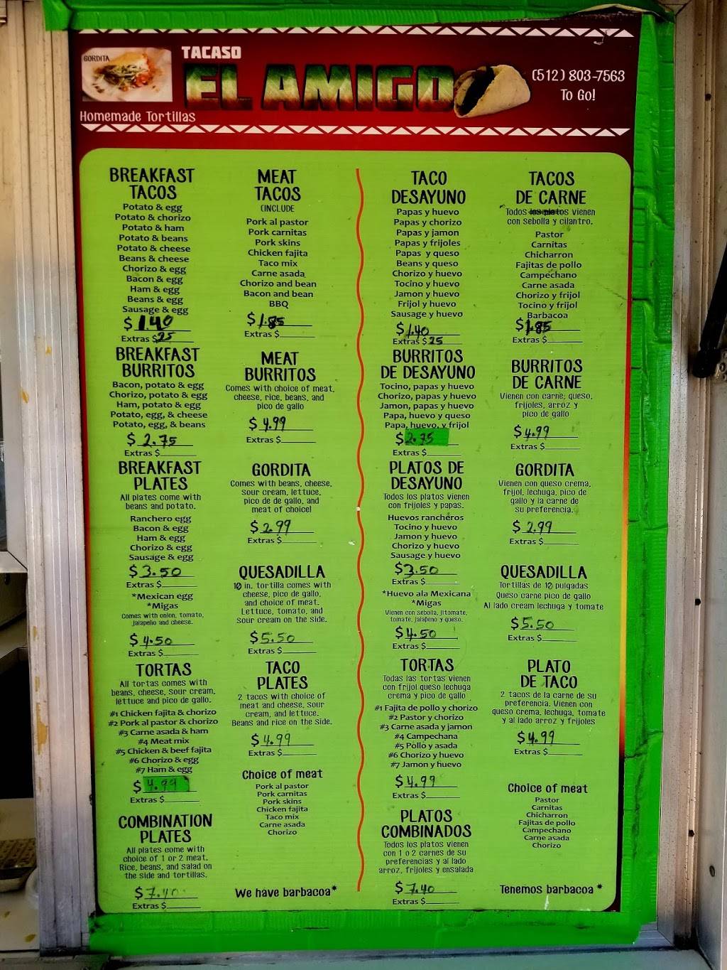 El Amigo Taco | restaurant | 8663-8667 Spicewood Springs Rd, Austin, TX 78759, USA | 5128037563 OR +1 512-803-7563