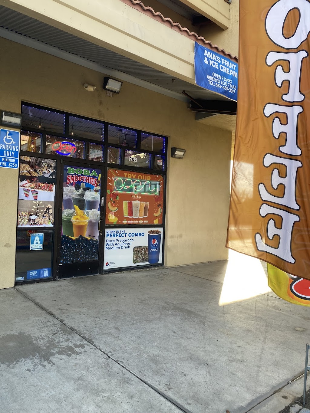 Anas Fruit & Ice Cream | restaurant | 333 Union Ave #209, Bakersfield, CA 93307, USA | 6614893017 OR +1 661-489-3017