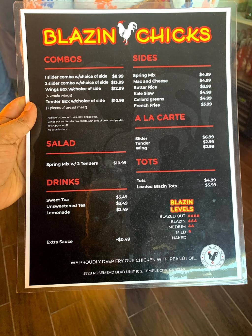 Blazin Chicks | restaurant | 5728 Rosemead Blvd Unit #102, Temple City, CA 91780, USA | 6268722096 OR +1 626-872-2096