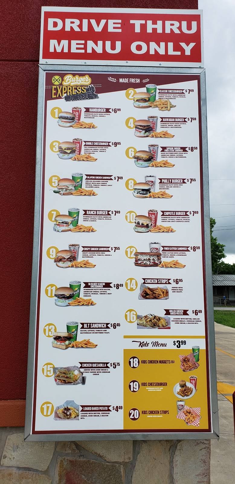 Burger Express | restaurant | Nolanville, TX 76559, USA | 2543931288 OR +1 254-393-1288