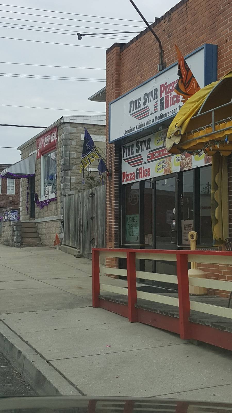 Five Star Pizza & Rice | meal delivery | 3 Margaret Ave, Essex, MD 21221, USA | 4106871000 OR +1 410-687-1000