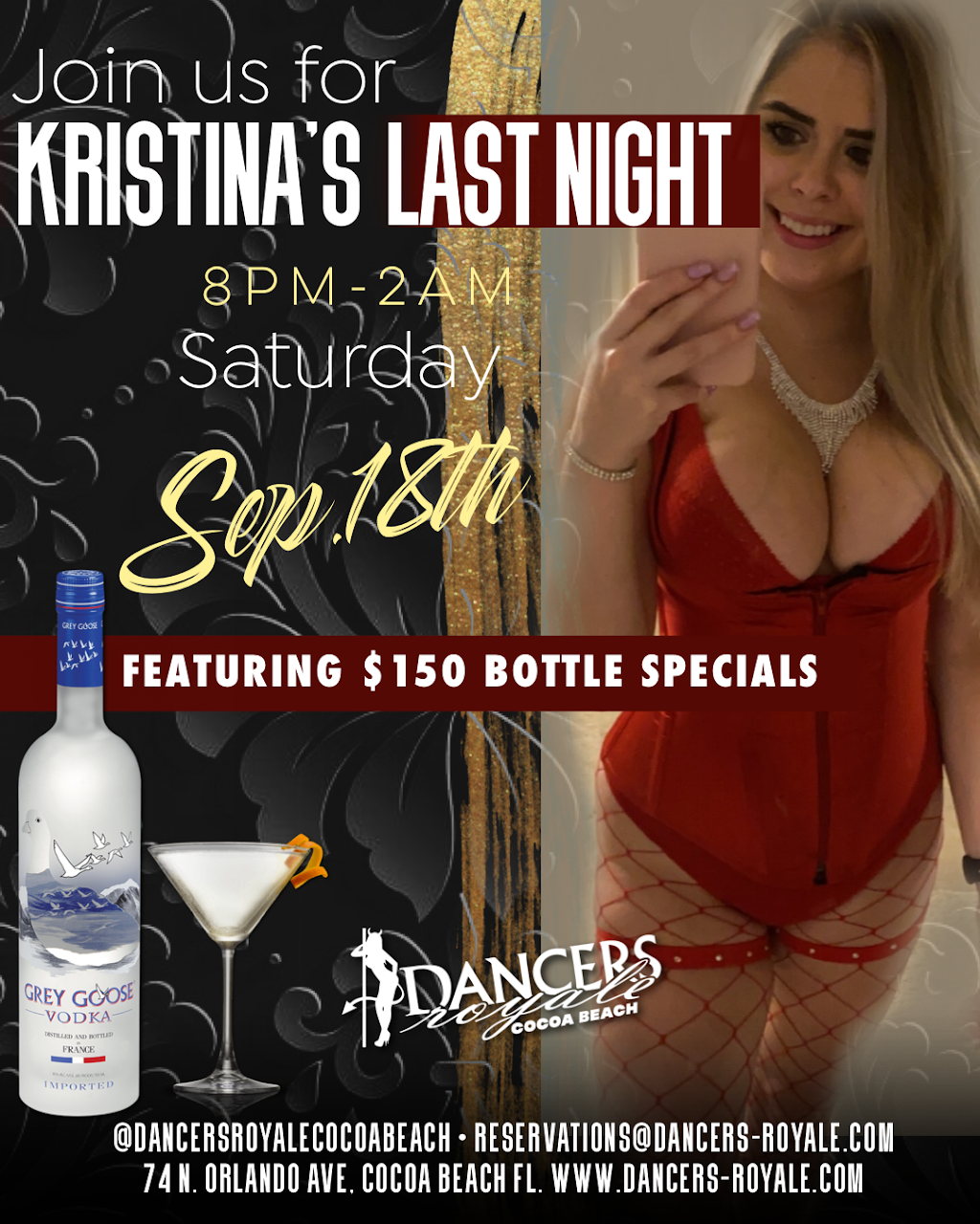 Dancers Royale Cocoa Beach | night club | 74 N Orlando Ave, Cocoa Beach, FL 32931, USA | 3217846177 OR +1 321-784-6177