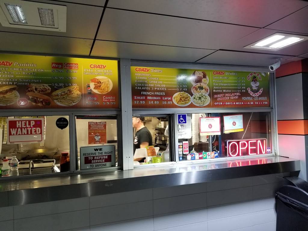 Crazy Falafel Los Angeles | meal takeaway | 19336 Ventura Blvd, Tarzana, CA 91356, USA | 8189758052 OR +1 818-975-8052