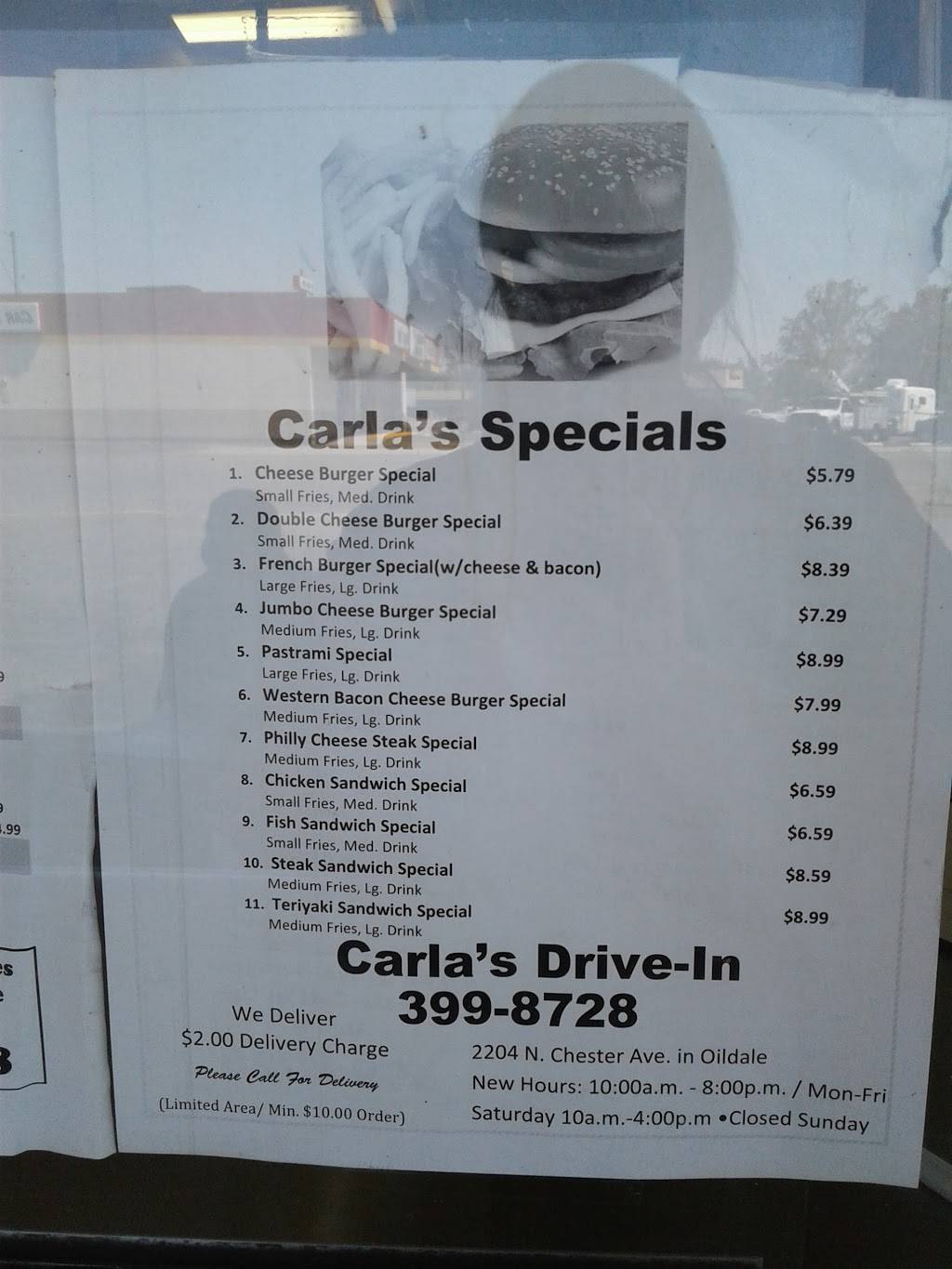 Carlas Drive In | restaurant | 2204 N Chester Ave, Bakersfield, CA 93308, USA | 6613998728 OR +1 661-399-8728