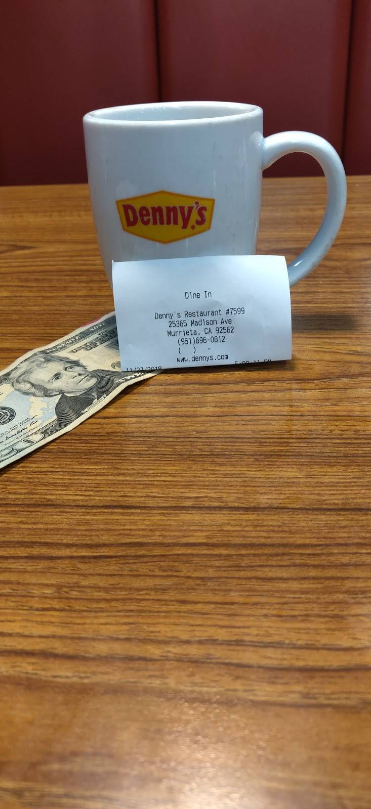Dennys | restaurant | 25365 Madison Ave, Murrieta, CA 92562, USA | 9516960812 OR +1 951-696-0812
