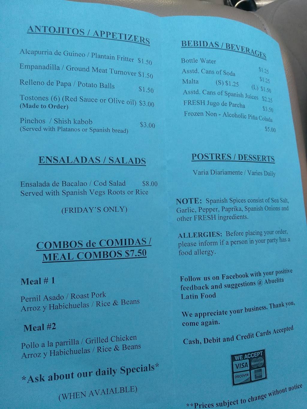 Abuelita Latin Food | restaurant | Richard St, Springfield, MA 01104, USA | 4132197253 OR +1 413-219-7253