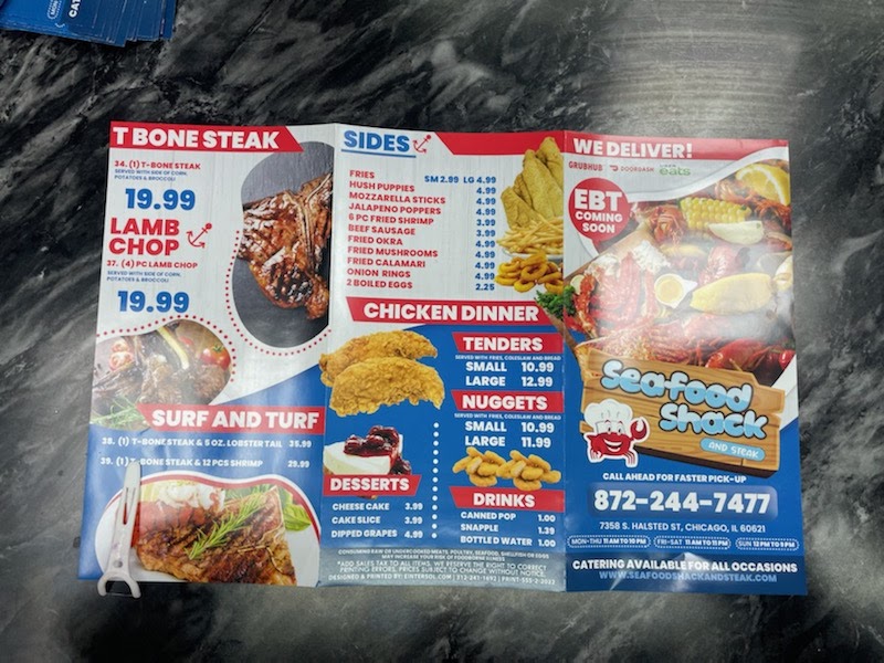 Seafood Shack And Steak | restaurant | 7358 S Halsted St, Chicago, IL 60621, USA | 8722447477 OR +1 872-244-7477