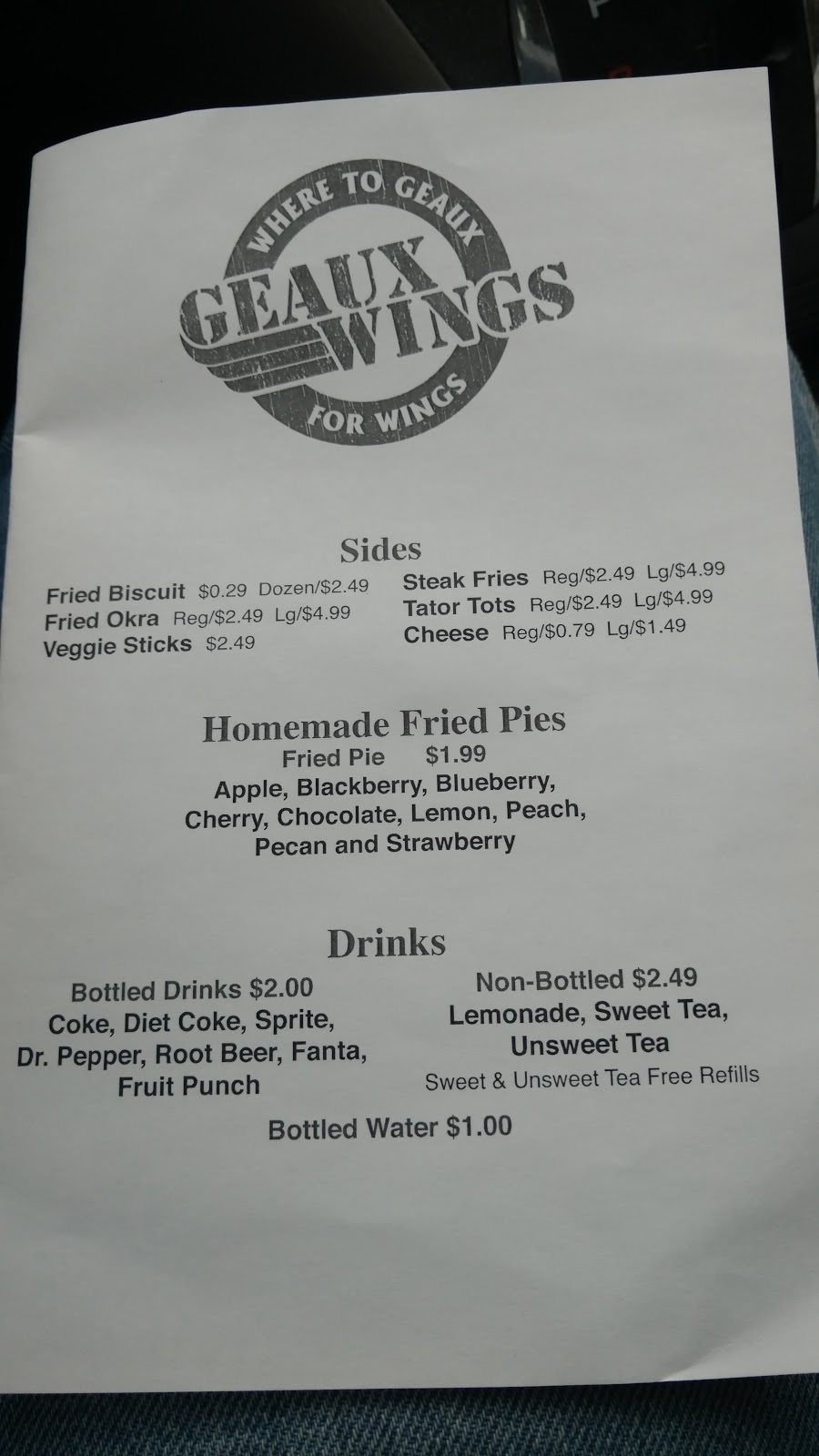 Geaux Wings | restaurant | 3600 Desiard Street, Monroe, LA 71203, USA | 3188165110 OR +1 318-816-5110