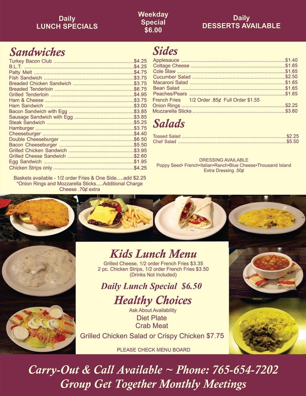 Backstreet Cafe | cafe | 551 Myrtle Ave, Frankfort, IN 46041, USA | 7656547202 OR +1 765-654-7202