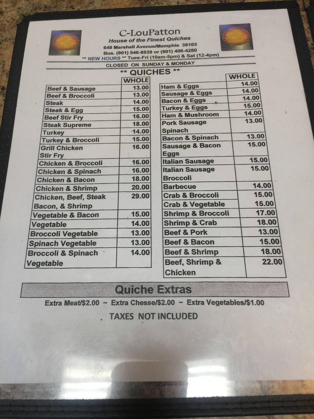 C-Lou Pattons House | restaurant | 648 Marshall Ave, Memphis, TN 38103, USA | 9015468539 OR +1 901-546-8539