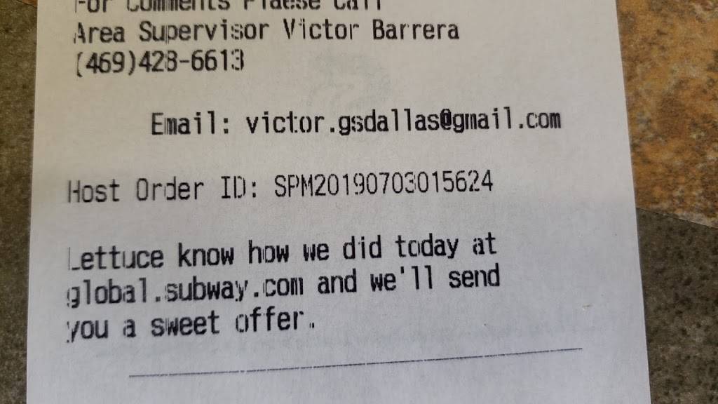 Subway | restaurant | 600 N Coit Rd, Richardson, TX 75080, USA | 9726447827 OR +1 972-644-7827