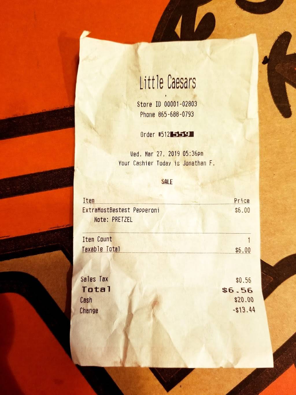 Little Caesars Pizza | meal takeaway | 4322 N Broadway, Knoxville, TN 37917, USA | 8656880793 OR +1 865-688-0793