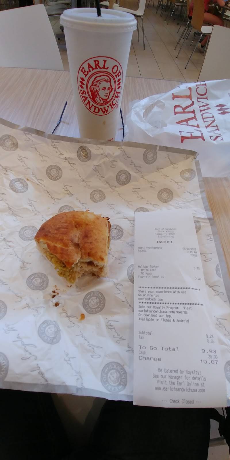 Earl of Sandwich | restaurant | 2223 N Westshore Blvd, FC-206 International Mall International Mall Food Court, Tampa, FL 33607, USA | 8138791762 OR +1 813-879-1762