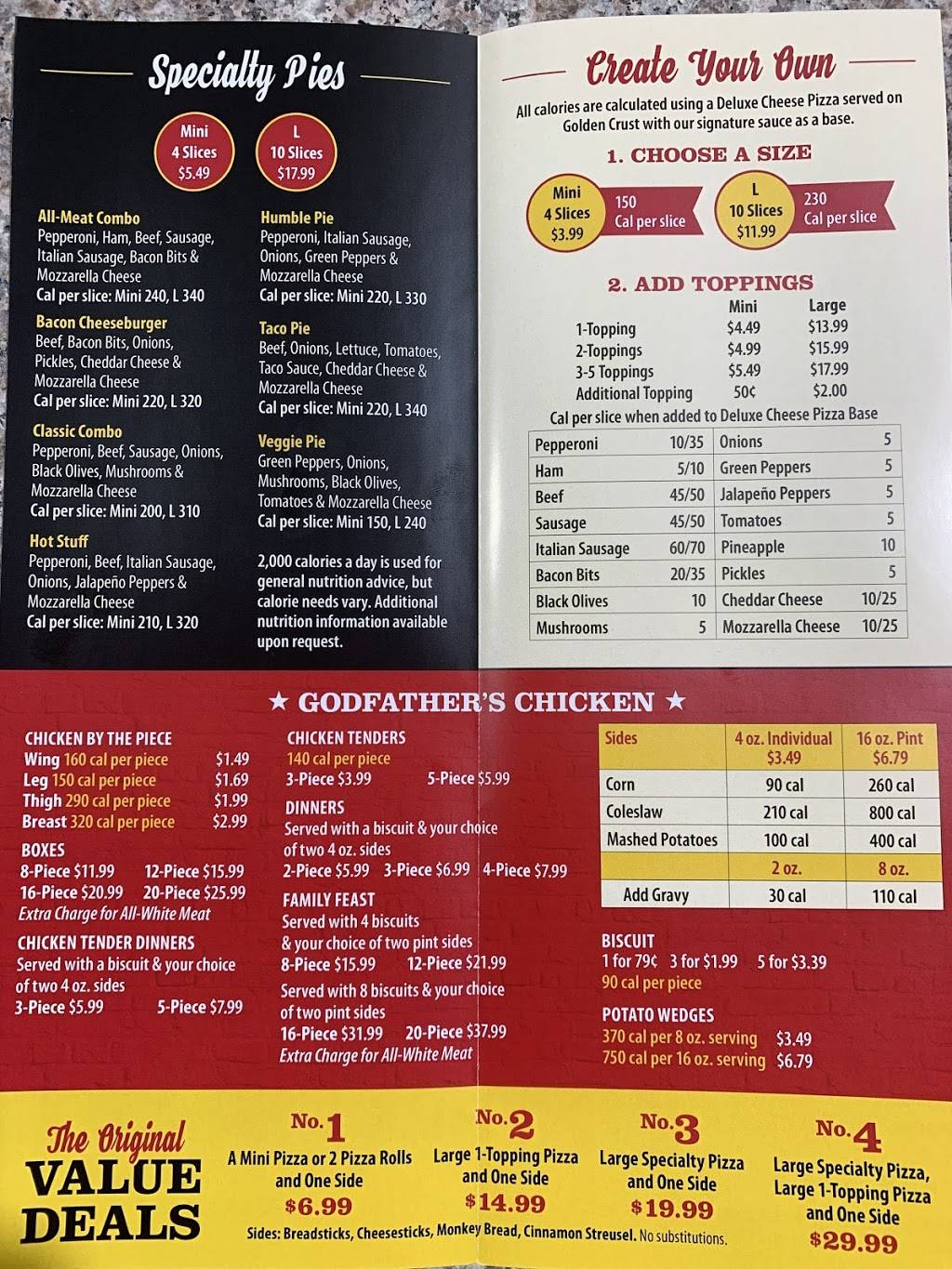 Godfathers Pizza | meal takeaway | 18691 Clay Rd, Houston, TX 77084, USA | 8324271492 OR +1 832-427-1492