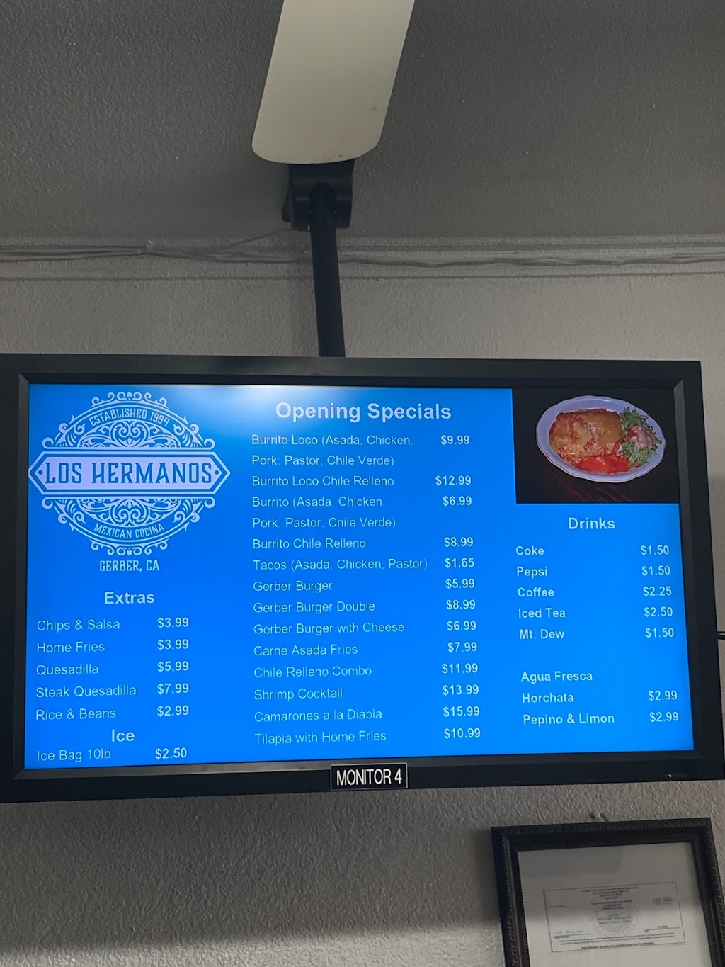 Los Hermanos Mexican Cocina | restaurant | 414 San Benito Ave, Gerber, CA 96035, USA | 5307328006 OR +1 530-732-8006