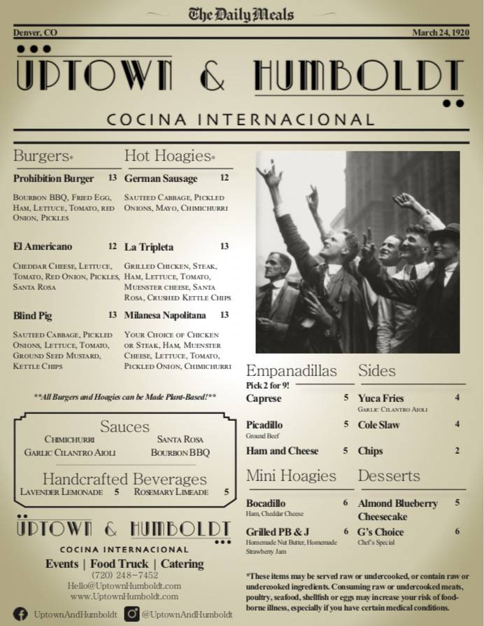 Uptown & Humboldt | restaurant | 4695 S Windermere St, Englewood, CO 80110, USA | 7202487452 OR +1 720-248-7452
