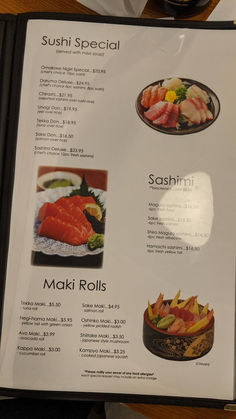 Sushi Daruma | restaurant | 216 Main St, Salinas, CA 93901, USA | 8319754667 OR +1 831-975-4667