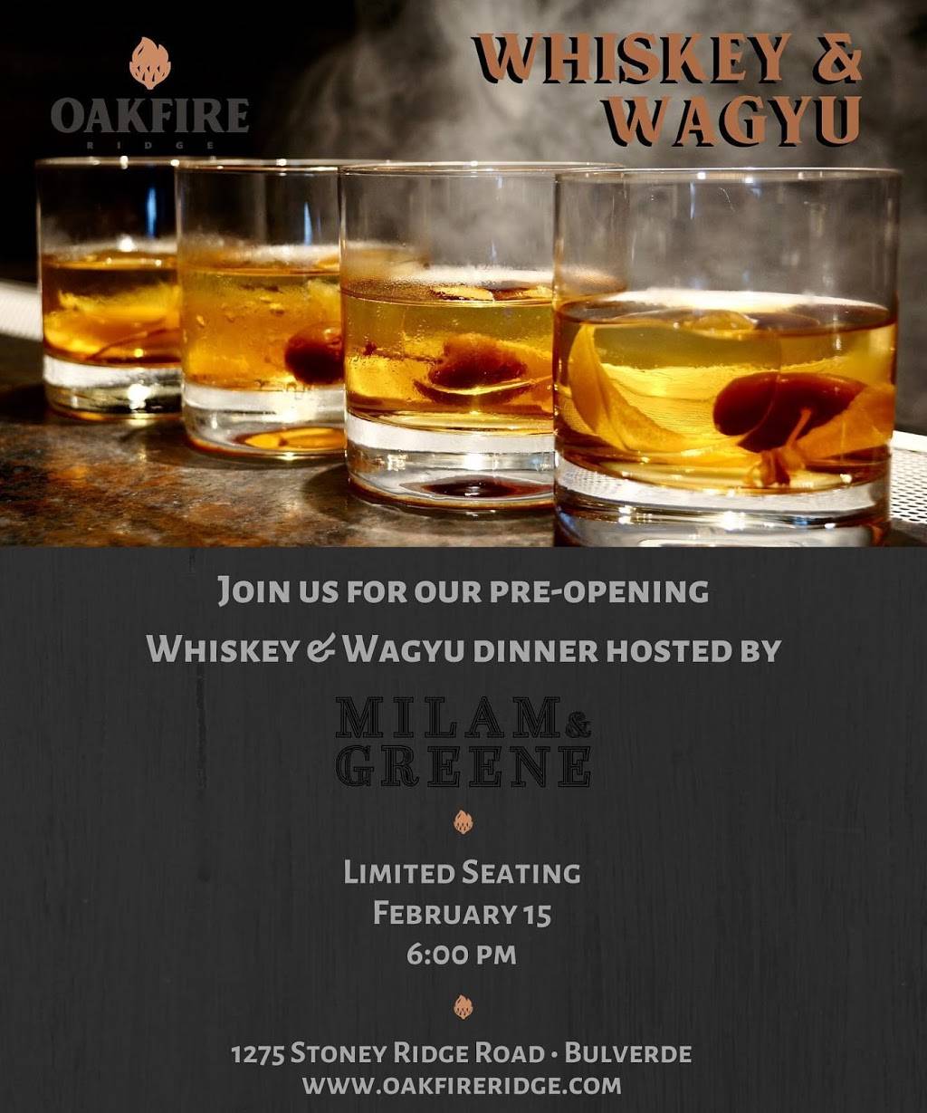 Oakfire Ridge Culinary Social Venue | restaurant | 1275 Stoney Ridge Rd, Bulverde, TX 78163, USA | 8002847202 OR +1 800-284-7202