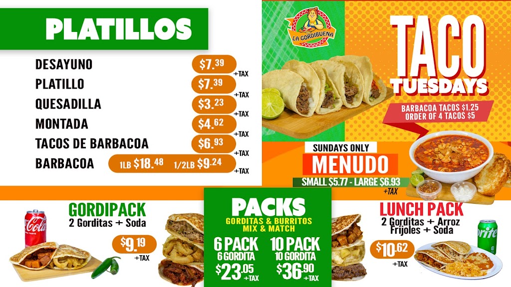 La Gordibuena Dyer | restaurant | 9008 Dyer St Suite C, El Paso, TX 79904, USA | 9153010040 OR +1 915-301-0040