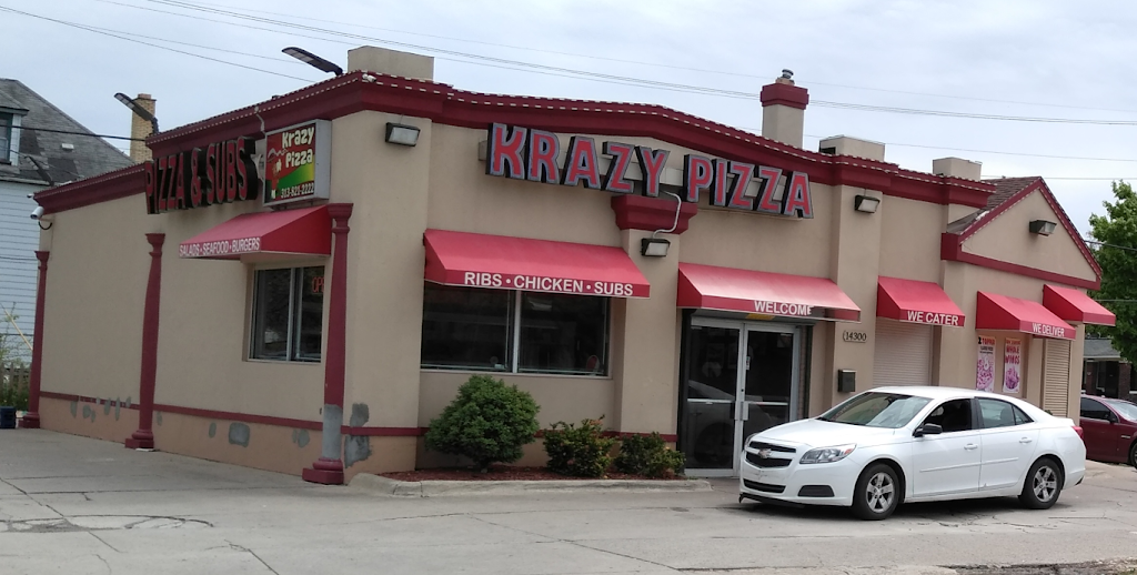Krazy Pizza | restaurant | 14300 Mack Ave, Detroit, MI 48215, USA | 3138212222 OR +1 313-821-2222