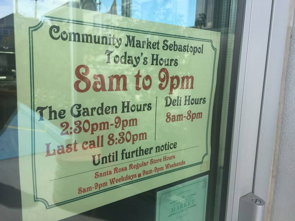 The Garden at Community Market | cafe | 6762 Sebastopol Ave #100, Sebastopol, CA 95472, USA | 7074074020 OR +1 707-407-4020