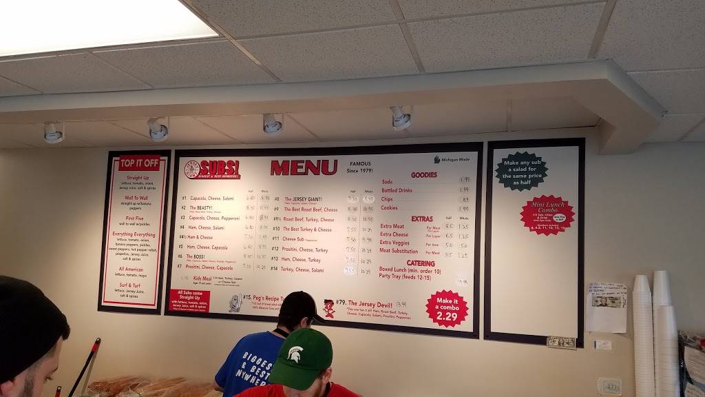 Jersey Giant SUBS! | restaurant | 1791 W Columbia Ave, Battle Creek, MI 49015, USA | 2692243006 OR +1 269-224-3006