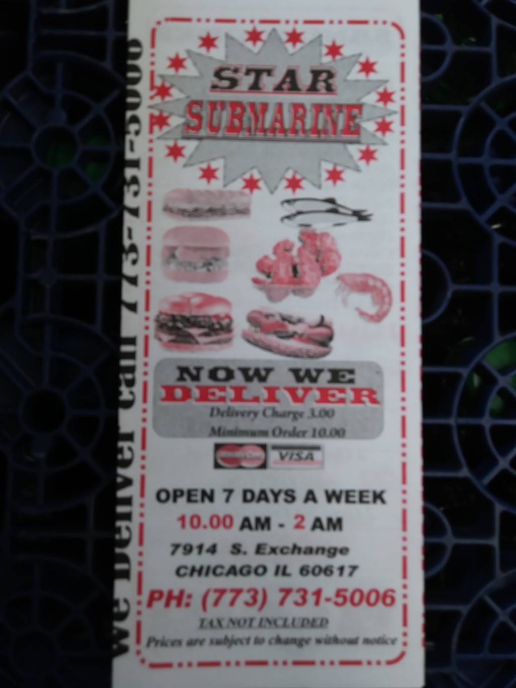 Star Sub | restaurant | 7900 S Exchange Ave, Chicago, IL 60617, USA | 7737315006 OR +1 773-731-5006