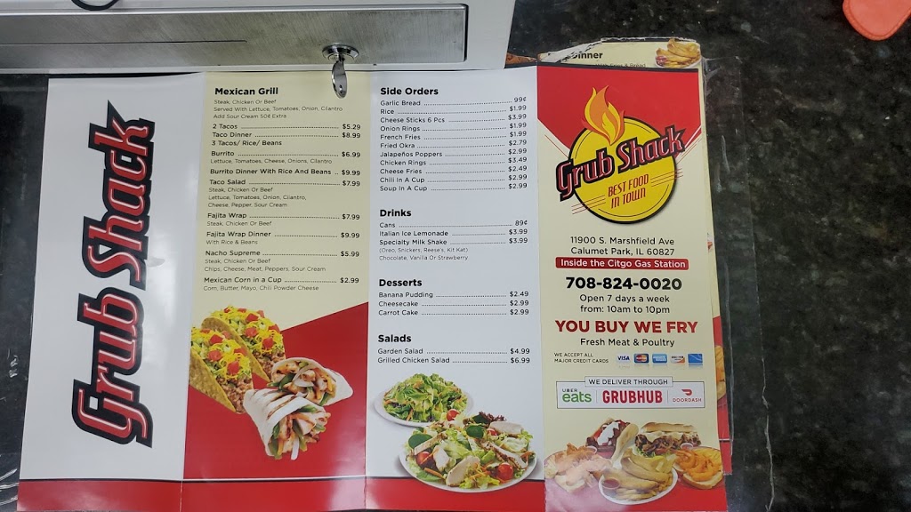 Grub Shack | restaurant | 11900 S Marshfield Ave, Calumet Park, IL 60827, USA | 7088240020 OR +1 708-824-0020