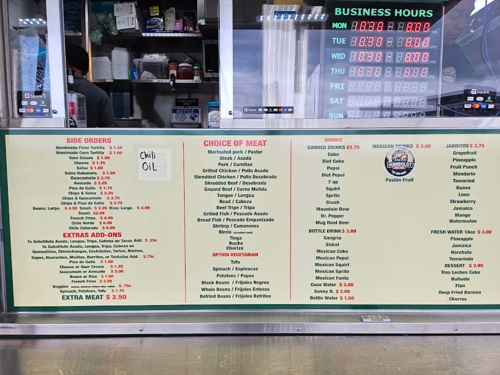 Tacos Humboldt | restaurant | 1411 Broadway St, Eureka, CA 95501, USA | 7075029967 OR +1 707-502-9967