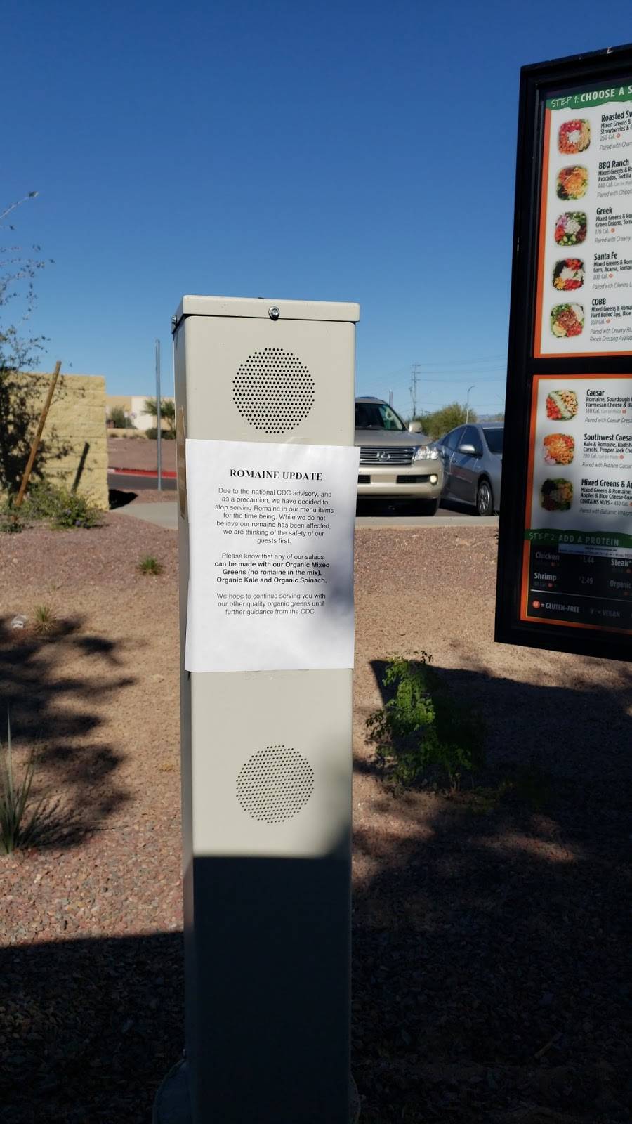 Salad And Go | restaurant | 21060 N Cave Creek Rd, Phoenix, AZ 85024, USA | 6022967605 OR +1 602-296-7605