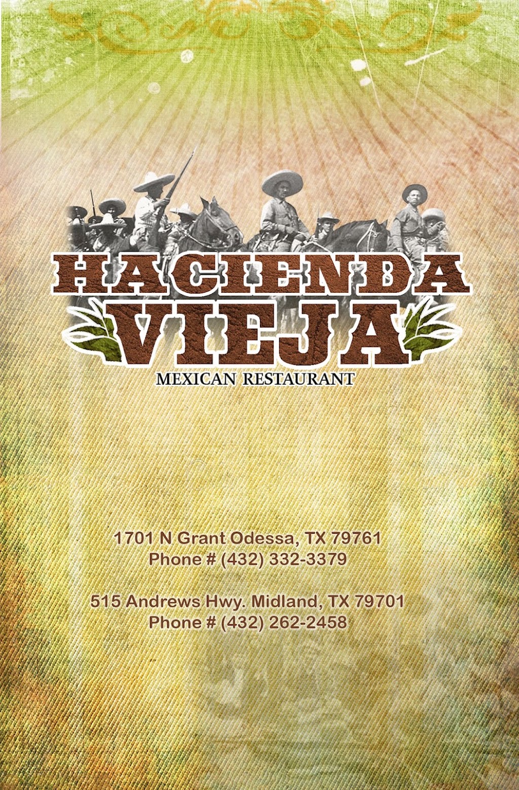 Hacienda Vieja | restaurant | 515 Andrews Hwy, Midland, TX 79701, USA | 4322622458 OR +1 432-262-2458
