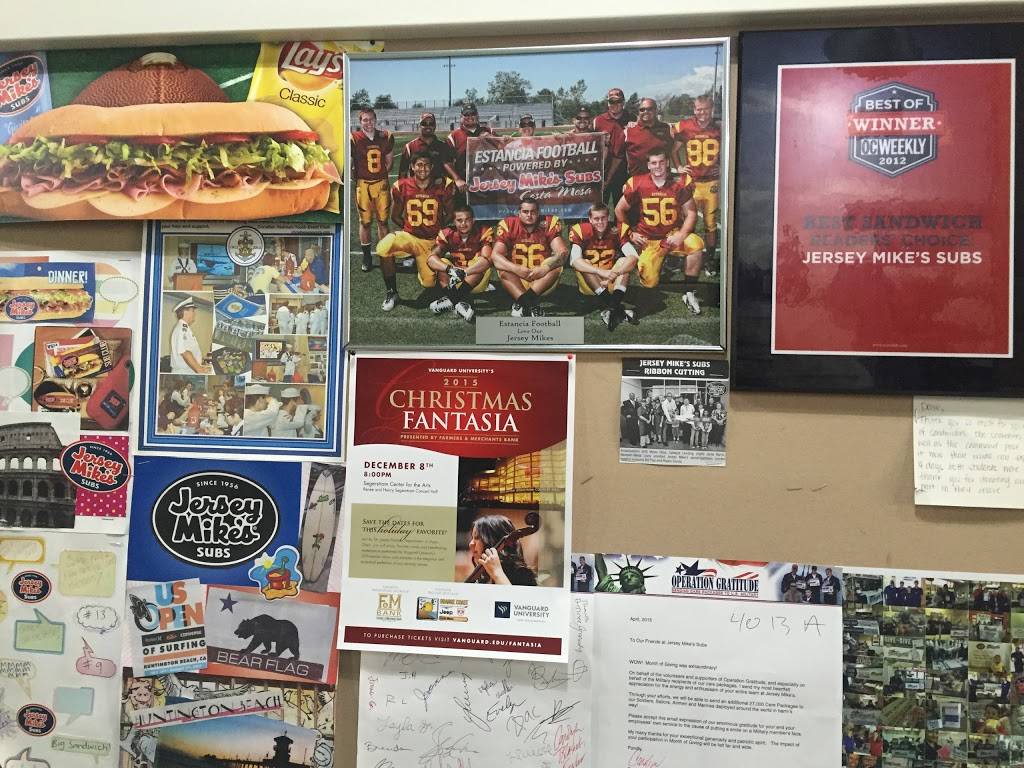 Jersey Mikes Subs | meal takeaway | 2300 Harbor Blvd, Costa Mesa, CA 92626, USA | 9495159888 OR +1 949-515-9888